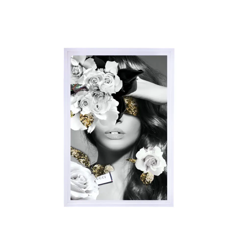 Interior Ave - Made In Italy - 90cm x 60cm White Framed Artwork - Home & Garden > Wall Art