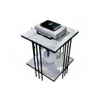 Interior Ave - Milano Black Square Side Table - Furniture > Living Room