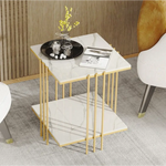 Interior Ave - Milano Gold Square Side Table - Furniture > Living Room