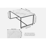 Interior Ave - Monaco Rectangle Coffee Table - White Marble Stone - Furniture > Living Room > Coffee Tables