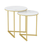 Interior Ave - Nala Gold Nested Side Table Set - Furniture > Living Room