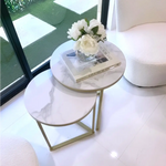 Interior Ave - Nala Gold Nested Side Table Set - Furniture > Living Room