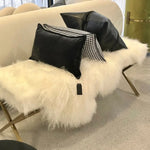 Interior Ave - Oxley Fur Bench - White & Gold - Furniture > Bedroom > Dressing Vanity & Dressing Tables