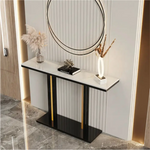 Interior Ave - Pandora Stone Marble Console - Marble & Black - Furniture > Living Room