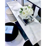 Interior Ave - Pandora Stone Marble Console - Marble & Black - Furniture > Living Room