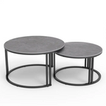 Interior Ave - Premier Nested Coffee Table Set - Grey Stone - Furniture > Living Room > Coffee Tables