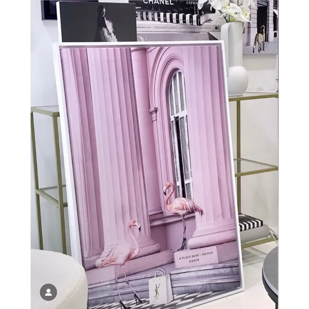 Interior Ave - Saint Pink - 90cm x 60cm White Framed Artwork - Home & Garden > Wall Art