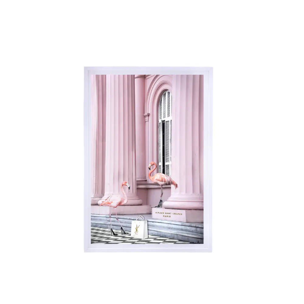 Interior Ave - Saint Pink - 90cm x 60cm White Framed Artwork - Home & Garden > Wall Art