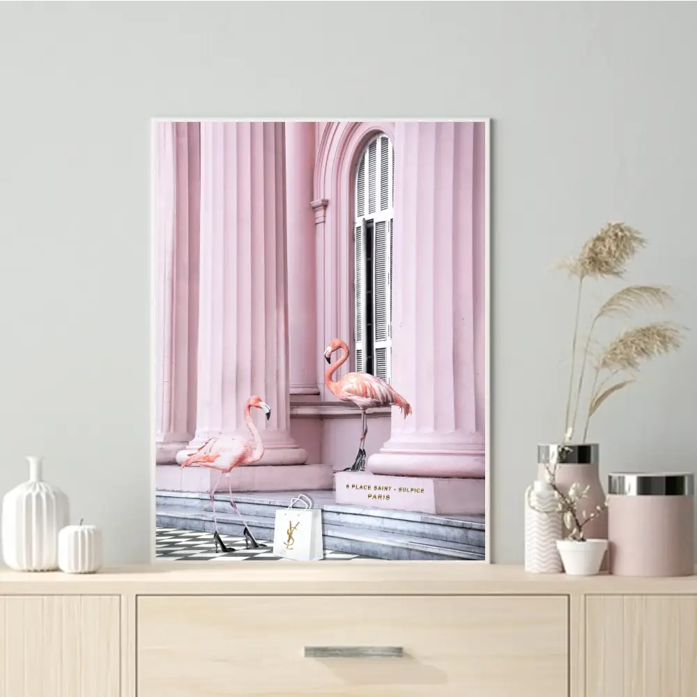 Interior Ave - Saint Pink - 90cm x 60cm White Framed Artwork - Home & Garden > Wall Art