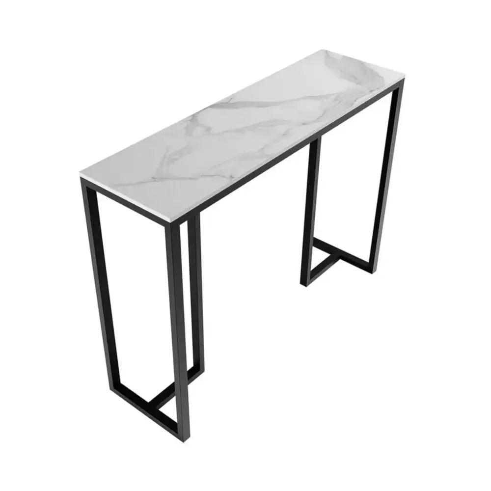Interior Ave - Stone Marble Console - Marble & Black - Furniture > Living Room