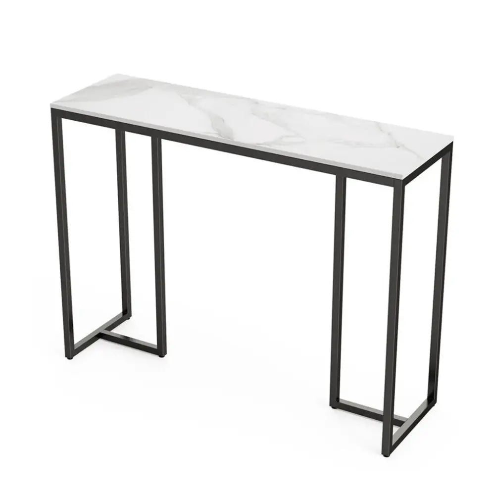 Interior Ave - Stone Marble Console - Marble & Black - Furniture > Living Room