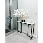 Interior Ave - Stone Marble Console - Marble & Black - Furniture > Living Room