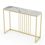 Interior Ave - Stone Marble Console - Marble & Gold - Furniture > Living Room