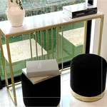 Interior Ave - Stone Marble Console - Marble & Gold - Furniture > Living Room