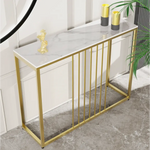 Interior Ave - Stone Marble Console - Marble & Gold - Furniture > Living Room