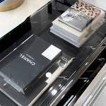 Interior Ave - Vogue Coffee Table - Black Marble Stone & Glass - Furniture > Living Room > Coffee Tables