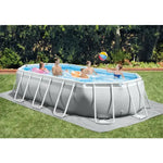 INTEX 5.03M X 2.74M X 1.22M PRISM FRAME OVAL POOL SET - Home & Garden > Pool & Accessories