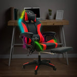 Intex Spire Onyx Led Massage Gaming Chair - Red And Black - Furniture > Bar Stools & Chairs > Massage Chairs
