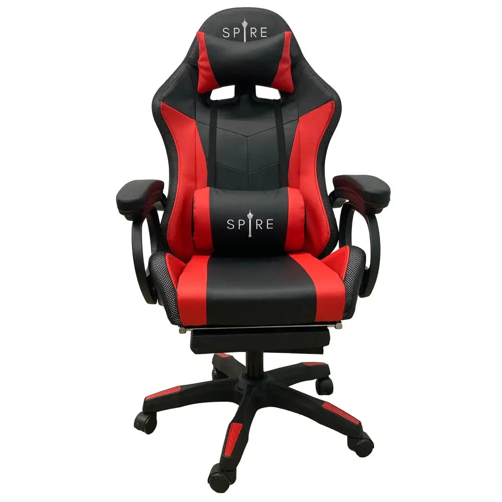 Intex Spire Onyx Led Massage Gaming Chair - Red And Black - Furniture > Bar Stools & Chairs > Massage Chairs