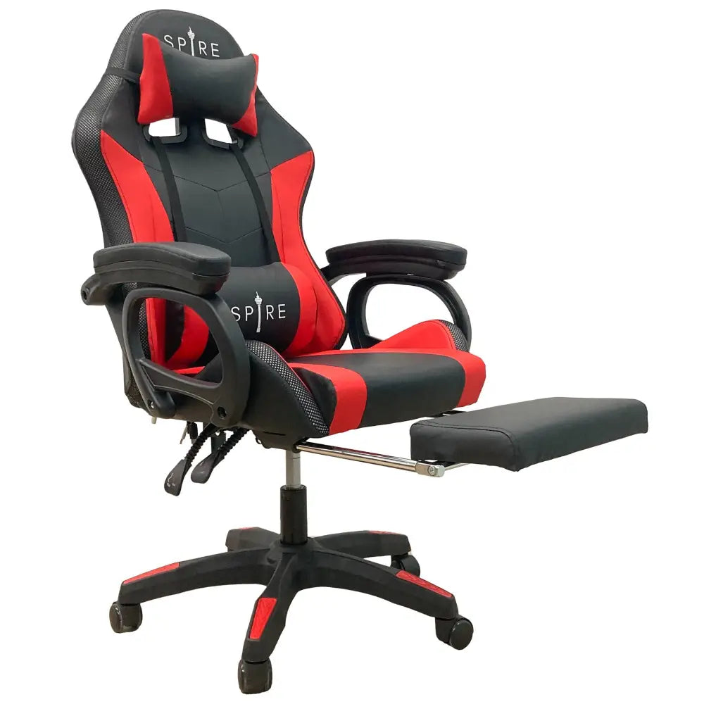 Intex Spire Onyx Led Massage Gaming Chair - Red And Black - Furniture > Bar Stools & Chairs > Massage Chairs