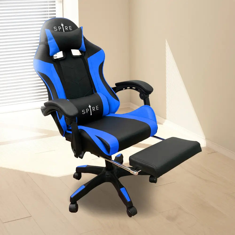 Intex Spire Zinc Blue And Black Adjustable Gaming/office Chair - Furniture > Office > Office & Desk Chairs