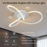 Irie Dimmable 3 Lights LED Ceiling Light - White - Home & Garden > Lighting > Ceiling Lights
