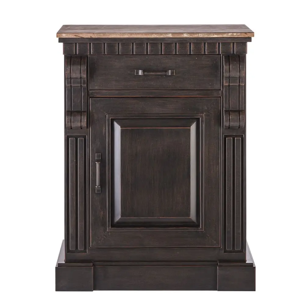 Iron Sideboard Buffet with Drawer Storage and Wood Top - Furniture > Dining
