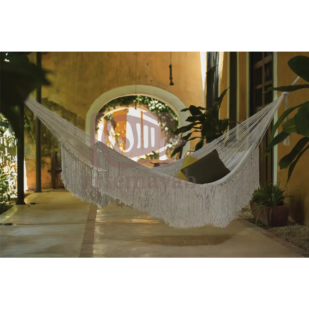 Ivory Cascade hand woven rope Authentic Mexican Hammock - Home & Garden > Hammocks > Hammocks & Accessories