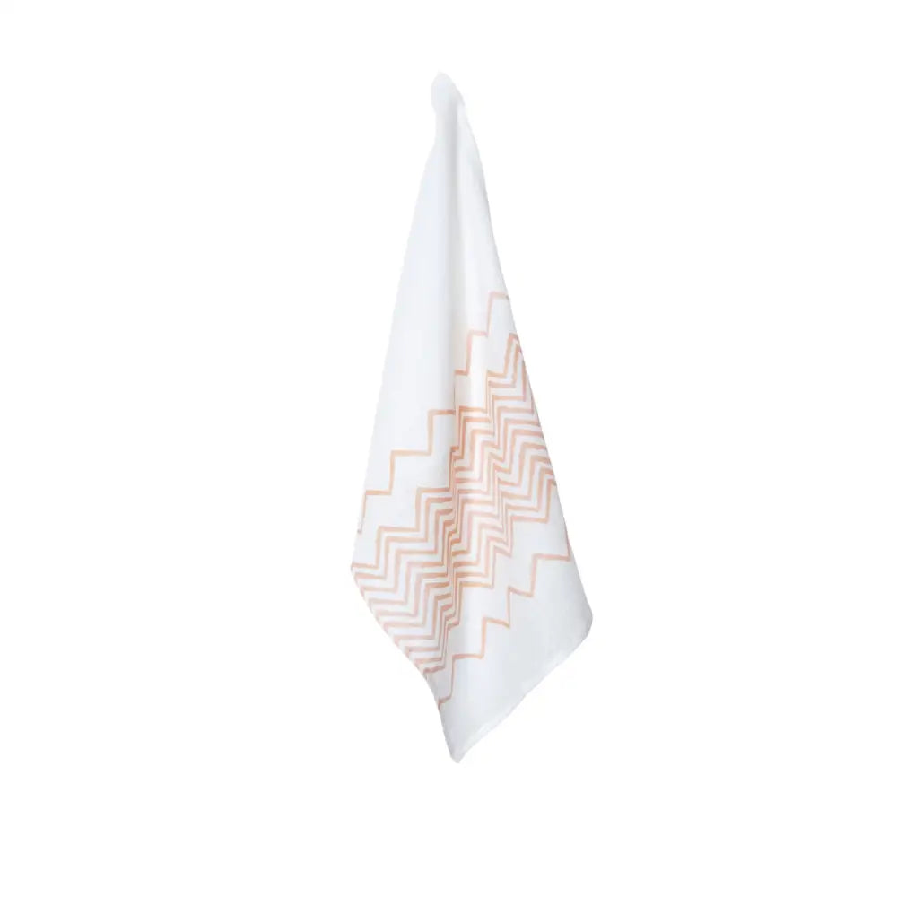 J.Elliot Home 100% Linen Print Tea Towel Panya Blush - Home & Garden > Kitchenware