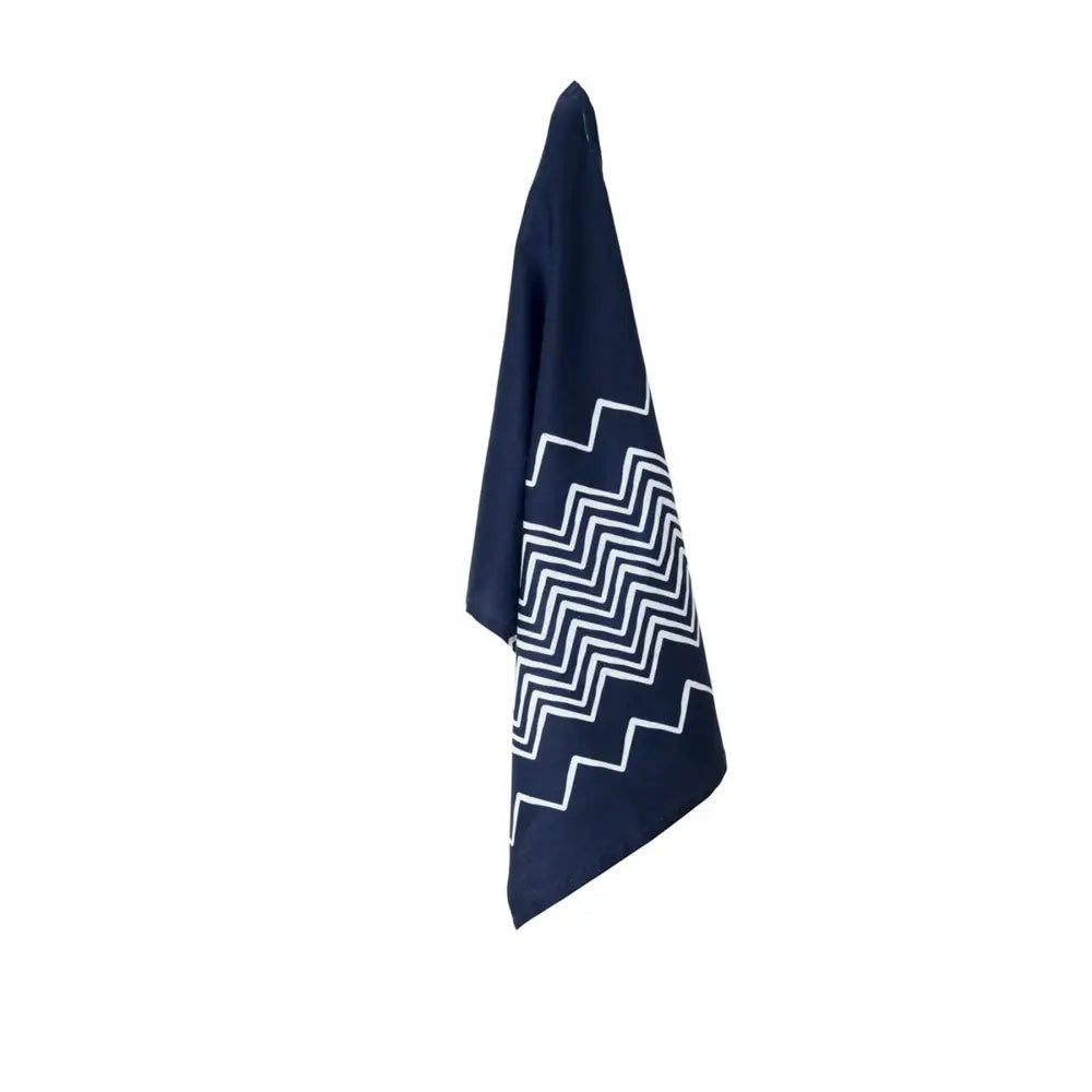 J.Elliot Home 100% Linen Print Tea Towel Panya Indigo - Home & Garden > Kitchenware