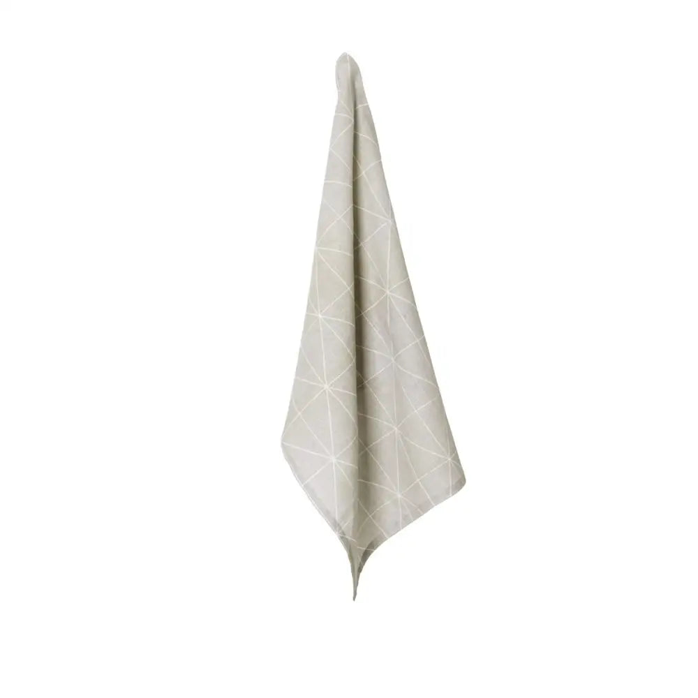 J.Elliot Home 100% Linen Print Tea Towel Winslow Pumice - Home & Garden > Kitchenware