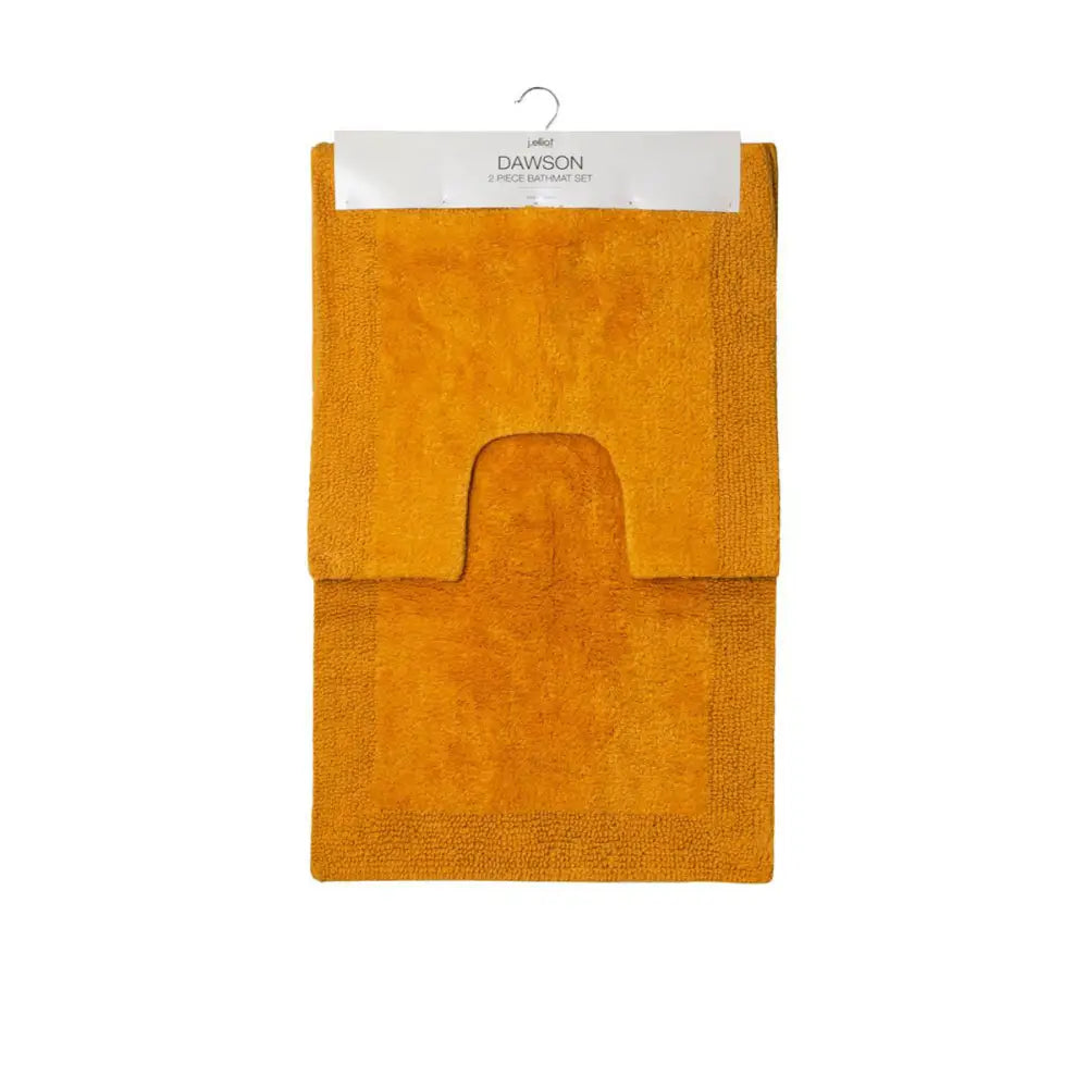 J.Elliot Home Home 2000GSM 2 Pce Dawson 100% Cotton Bath Mat Set Mustard - Home & Garden > Bathroom Accessories