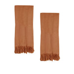 J Elliot Home 400GSM Camila Set of 2 Cotton Waffle Hand Towels 45 x 65 cm Earth - Home & Garden > Bathroom Accessories