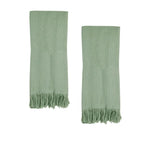 J Elliot Home 400GSM Camila Set of 2 Cotton Waffle Hand Towels 45 x 65 cm Pistachio - Home & Garden > Bathroom