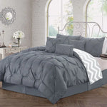 J Elliot Home 6 Pcs Ella Grey Comforter Set Single - Home & Garden > Bedding > Quilts & Duvets
