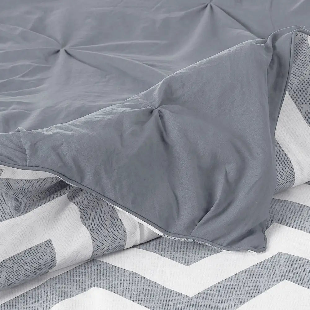 J Elliot Home 6 Pcs Ella Grey Comforter Set Single - Home & Garden > Bedding > Quilts & Duvets