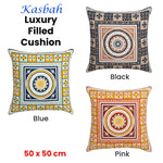 J Elliot Home Kasbah Luxury Filled Cushion 50 x 50cm Blue - Home & Garden > Bedding