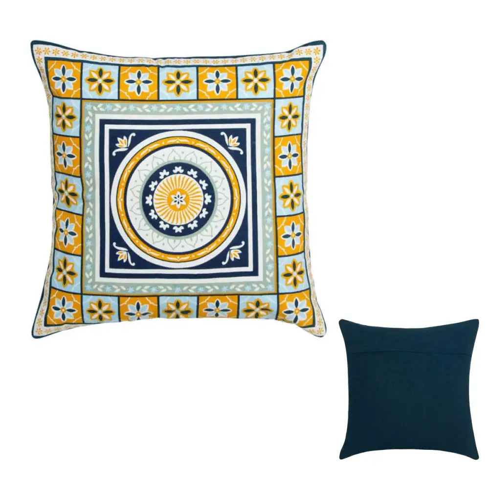J Elliot Home Kasbah Luxury Filled Cushion 50 x 50cm Blue - Home & Garden > Bedding