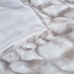 J Elliot Home Lynx Wild Cat Faux Fur Throw Rug 130 x 160cm - Home & Garden > Bedding
