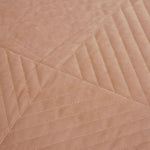 J.Elliot Home Merida Clay Pink Velvet Quilted Coverlet Set Queen/King - Home & Garden > Bedding
