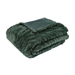J Elliot Home Rita Sea Kelp Faux Mohair Throw Rug 130 x 160cm - Home & Garden > Bedding
