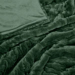 J Elliot Home Rita Sea Kelp Faux Mohair Throw Rug 130 x 160cm - Home & Garden > Bedding