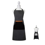 J Elliot Home Selby Cotton Apron 83 x 68 cm Charcoal & Black - Home & Garden > Kitchenware