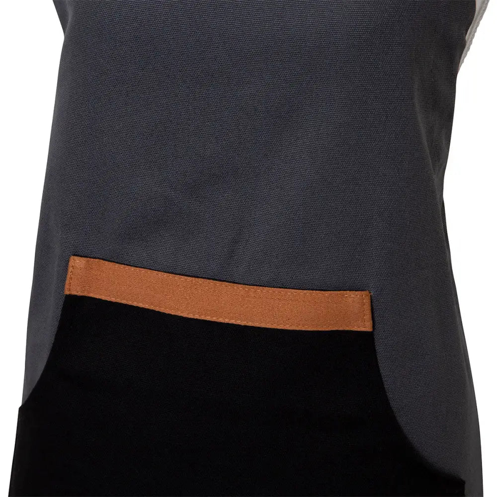 J Elliot Home Selby Cotton Apron 83 x 68 cm Charcoal & Black - Home & Garden > Kitchenware