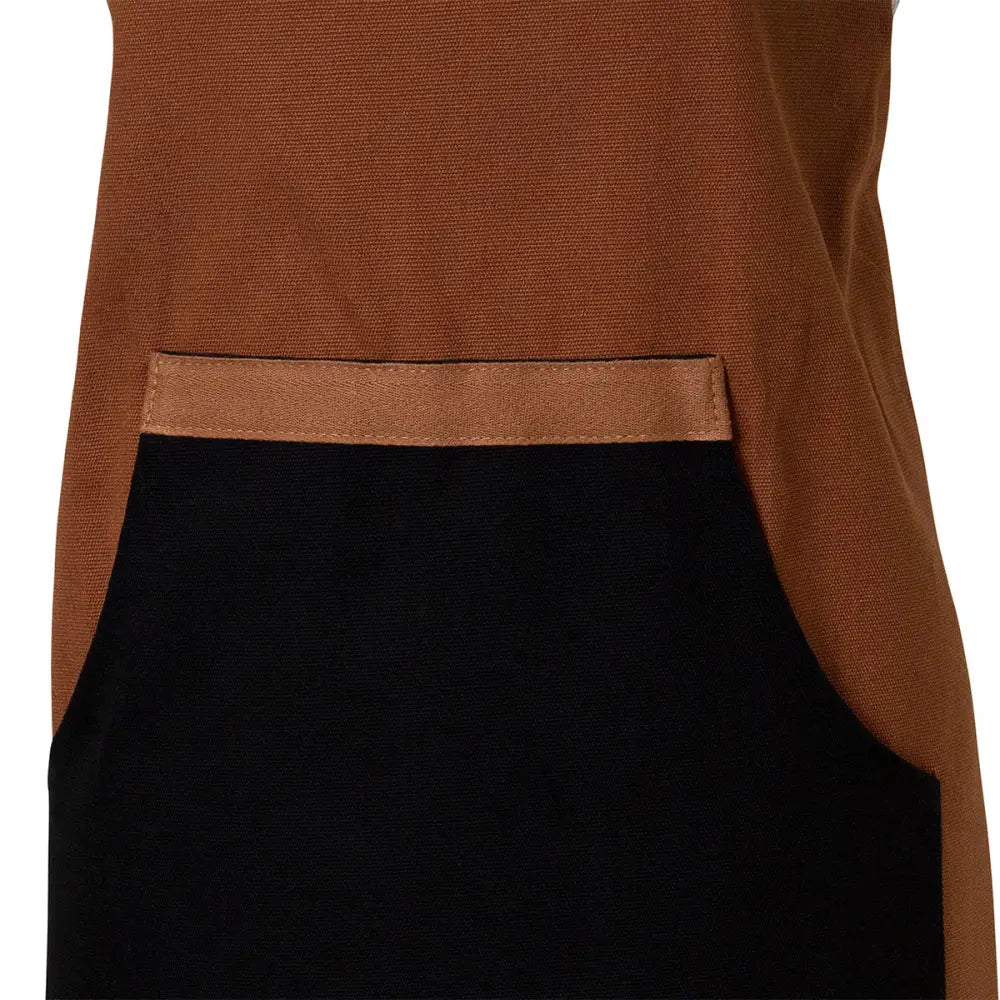 J Elliot Home Selby Cotton Apron 83 x 68 cm Ginger & Black - Home & Garden > Kitchenware