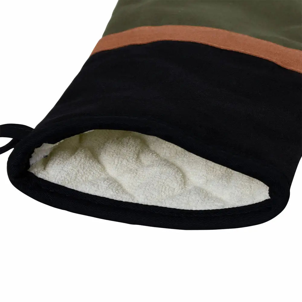 J Elliot Home Selby Cotton Oven Mitt 34 x 15 cm Olive & Black - Home & Garden > Kitchenware