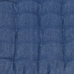 J Elliot Home Set of 2 Outdoor 100% Cotton Chair Pads 40 x 40 cm Solid Blue - Home & Garden > Decor > Cushions & Throws