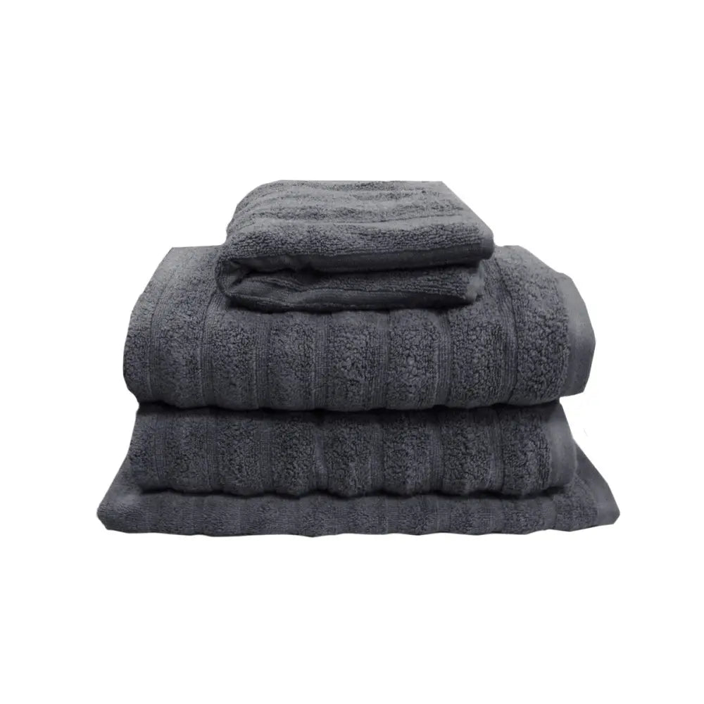 J Elliot Home Set of 4 George Collective Cotton Bath Towel Set Ash - Home & Garden > Bathroom Accessories