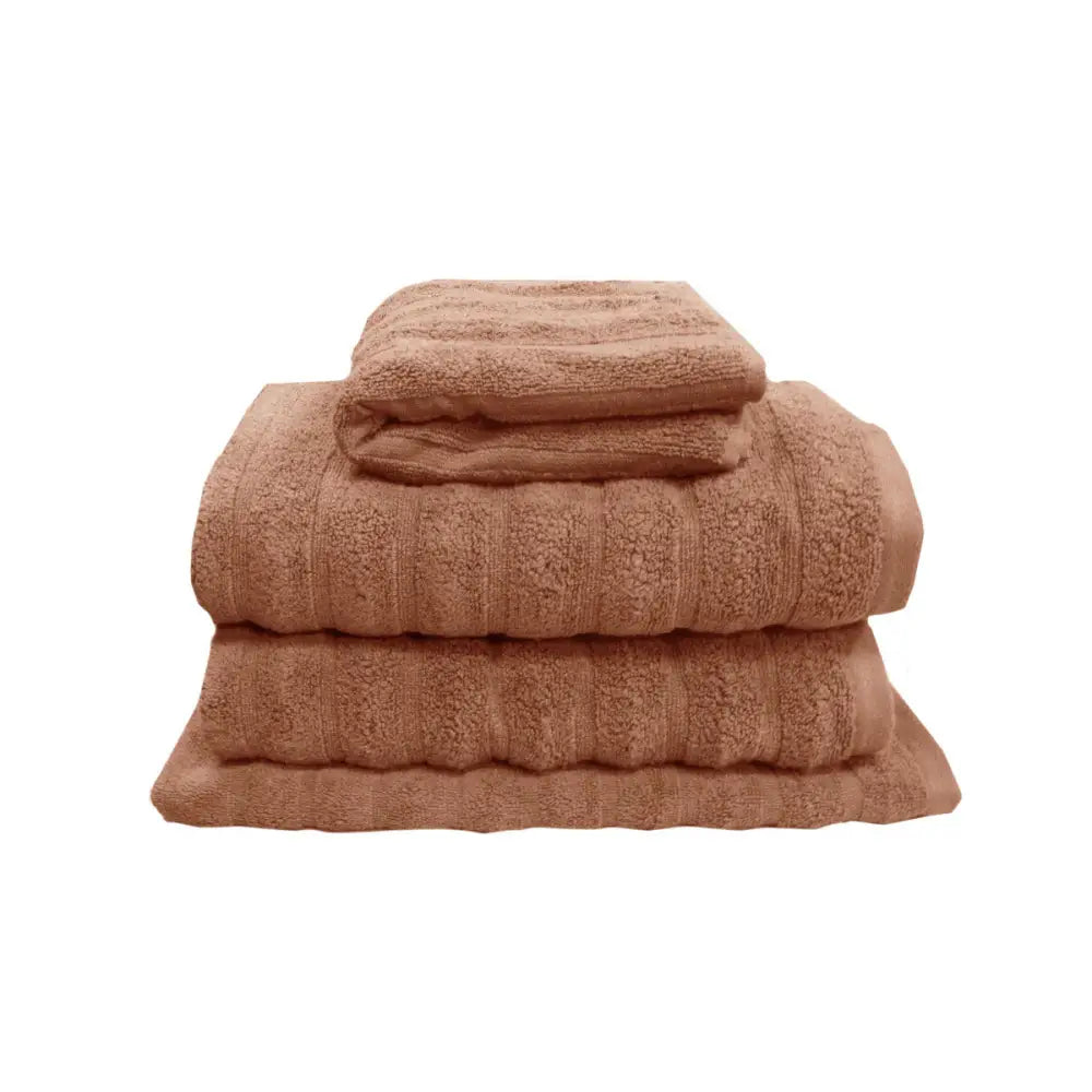 J Elliot Home Set of 4 George Collective Cotton Bath Towel Set Terracota - Home & Garden > Bathroom Accessories