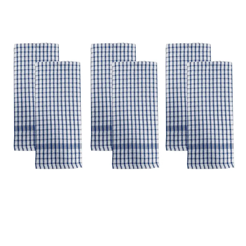 J.Elliot Home Set of 6 Elly Terry Tea Towels Blue - Home & Garden > Kitchenware